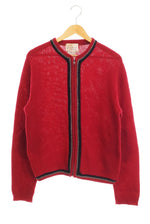 ヴィンテージ Vintage 50s~60s 50s 60s MOHAR ZIP UP CARDEGAN NYNCOジッパー モヘアニット エルボーパッチ セーター レッド 103MT-2449