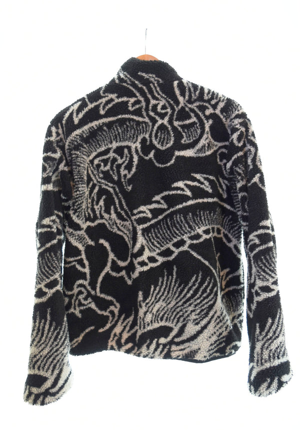 ステューシー STUSSY  Dragon Sherpa Reversible リバーシブル シェルパ フリースジャケット 黒 118510 ジャケット ブラック Sサイズ 103MT-1599