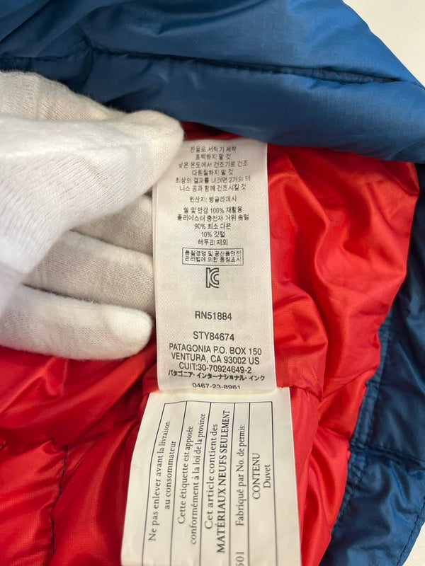 パタゴニア PATAGONIA ダウンセーター ジップアップジャケット 青 84674FA18 XS ジャケット ブルー SSサイズ 101MT-5244