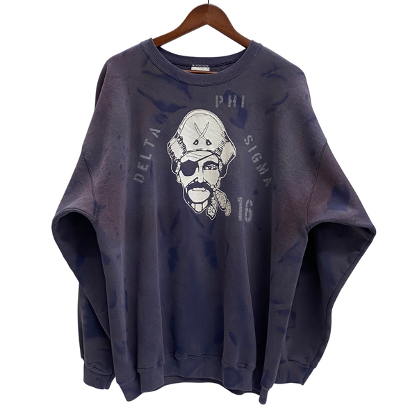 【曜日割引対象外】 ヘインズ Hanes 90's DELTA PHI SIGMA ステンシル スウェット ネイビー XLサイズ 201MT-4378 VB