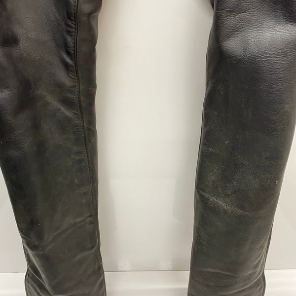 【曜日割引対象外】 バンソン VANSON レザーチャップス ライディングパンツ レザーパンツ USA製 ボトムスその他 ブラック 23サイズ 201MB-1004 VB