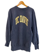 チャンピオン Champion 90s～ ヴィンテージ vintage 刺繍タグ リバースウィーブ REVERSE WEAVE US古着 カレッジプリント ラバー ひび割れ XL スウェット ネイビー LLサイズ 101MT-4947
