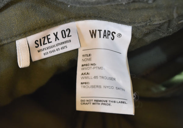 ダブルタップス WTAPS TROUSERS NYCO RIPSTOP リップストップ カーゴ トラウザー パンツ WVDT-PTM01 カーゴパンツ グリーン 2 103MB-416