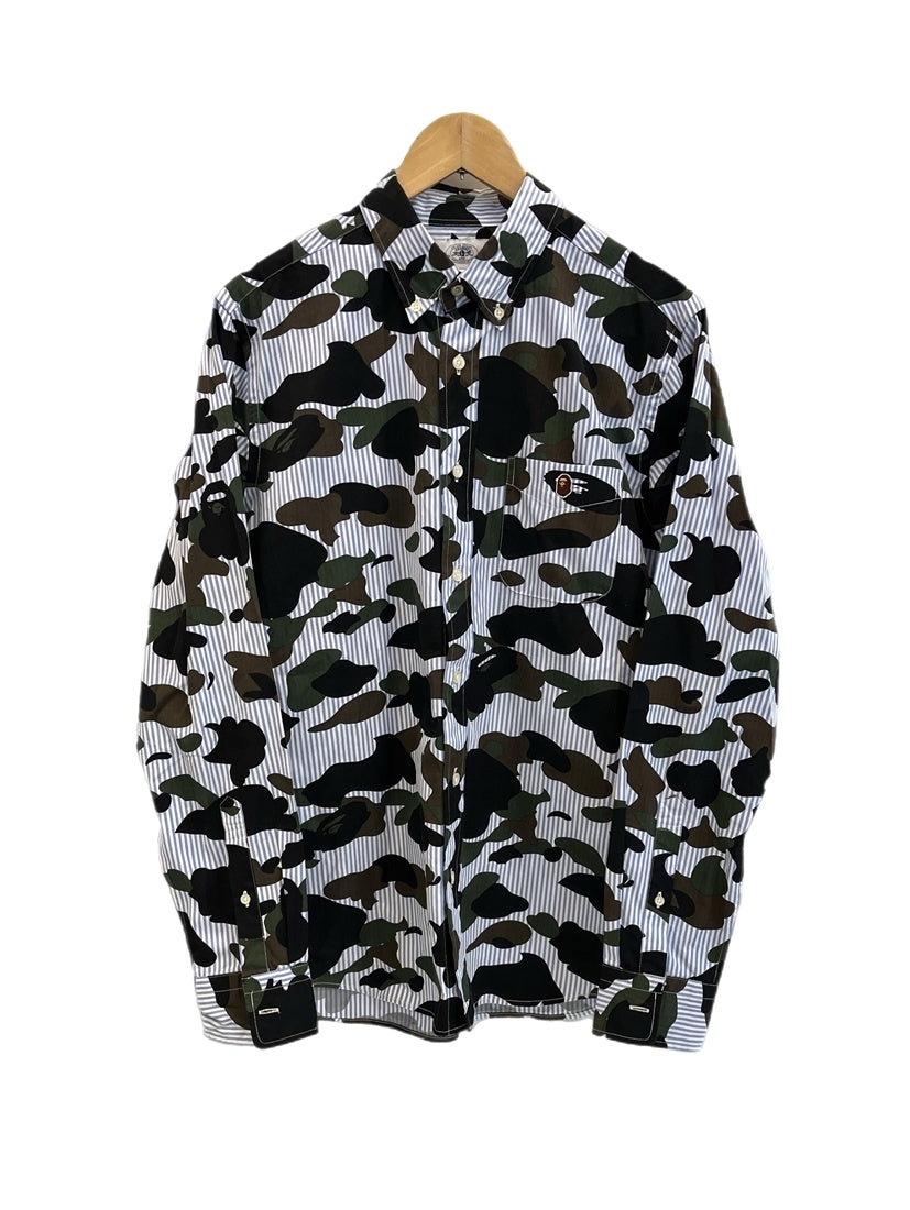 ア ベイシング エイプ A BATHING APE 1ST CAMO STRIPE BD SHIRT カモ
