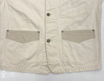 ダブルアールエル RRL COVERALL JACKET カバーオール ジャケット ワーク 3ポケット Ralph Lauren 白 ジャケット 無地 ホワイト Mサイズ 104MT-1375