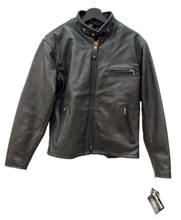 ショット SCHOTT 641RIDERS STEERHIDE LEATHER ライダース シングル レザー ジャケット ライナー付き ステアハイド レザー 茶 サイズ 40 ジャケット 無地 ブラウン 104MT-2327
