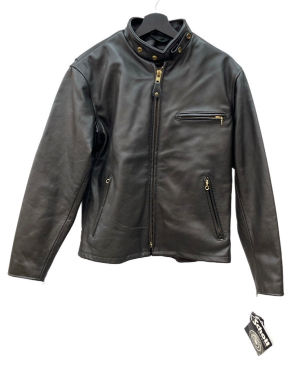 ショット SCHOTT 641RIDERS STEERHIDE LEATHER ライダース シングル レザー ジャケット ライナー付き ステアハイド レザー 茶 サイズ 40 ジャケット 無地 ブラウン 104MT-2327