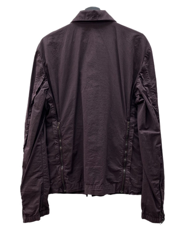 ボッテガヴェネタ BOTTEGA VENETA FULLZIP JACKET フルジップ ジャケット RUNWAY JACKET 薄手 アウター ボルドー 紫 サイズ 48 ジャケット 無地 パープル 104MT-2108