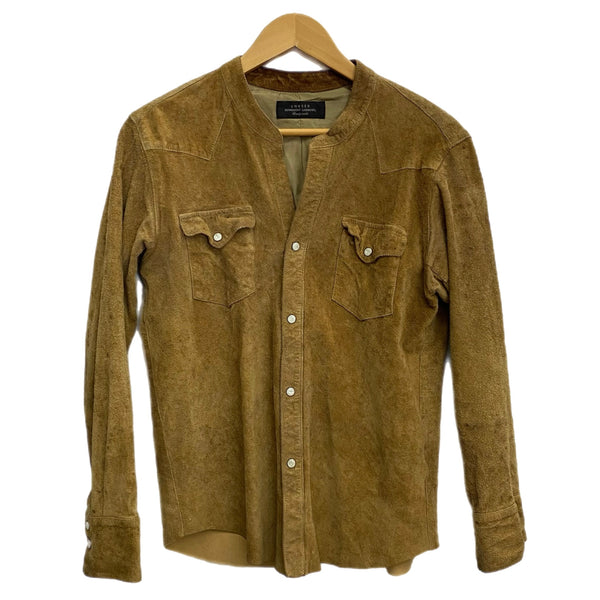 アンユーズド UNUSED カウレザーウエスタンシャツ 長袖シャツ ブラウン 3サイズ 201MT-4416