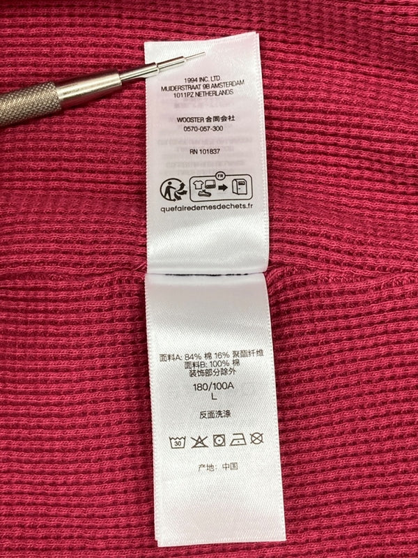 シュプリーム SUPREME × HYSTERIC GLAMOUR ヒステリックグラマー 24FW Thermal Lined Zip Up Hooded Sweatshirt 赤 パーカ プリント レッド Lサイズ 104MT-1689