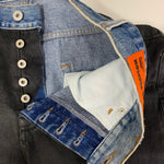 ヘロンプレストン HERON PRESTON コーティングデニムパンツ ジーンズ 切替 HMYA010F20DEN003 デニム ブラック 30サイズ 201MB-1051