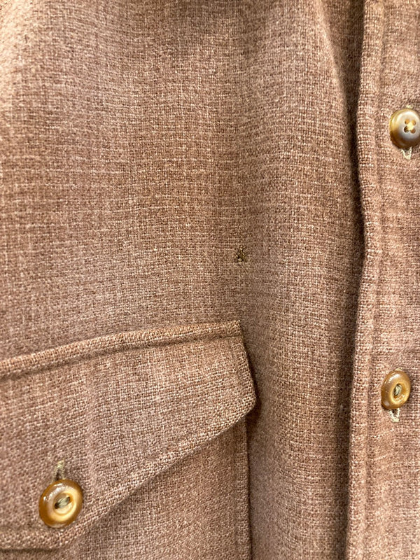 ペンドルトン PENDLETON ヴィンテージ Vintage 50s ウールチェックシャツ シャドーチェック 茶 サイズ 15 1/2 長袖シャツ ブラウン 101MT-3319