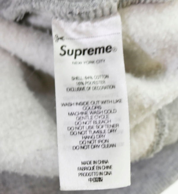 シュプリーム SUPREME 22AW ラインストーンシャドースウェット パーカー グレー パーカ プリント グレー Mサイズ 103MT-408