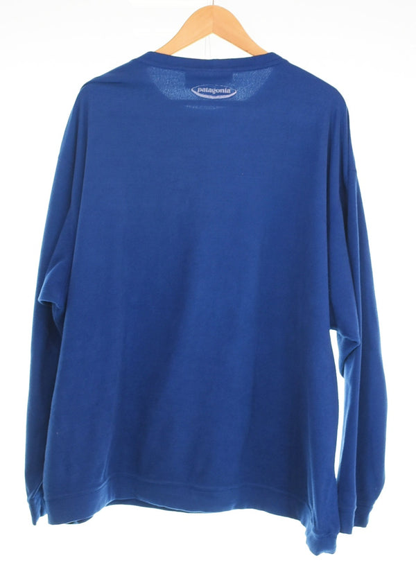 パタゴニア PATAGONIA 00's micro D-luxe crew USA製  マイクロ Dラックス プルオーバー フリース シンチラ スウェット ブルー LLサイズ 103MT-3407
