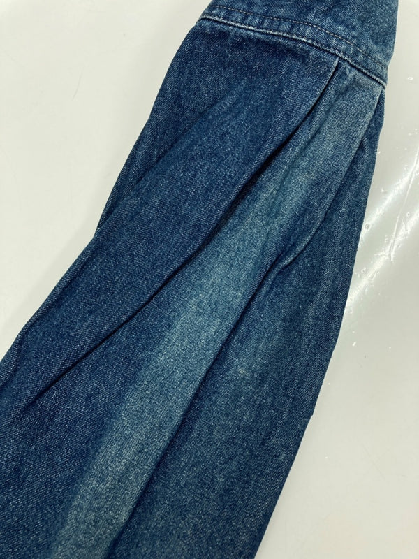 ラルフローレン RalphLauren POLO COUNTRY 90s DENIM WORK SHIRT デニム ワーク シャツ タックボタン ハミルトン社 長袖 インディゴ 青 長袖シャツ 無地 ブルー Mサイズ 104MT-2264