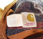 カーハート Carhartt 60's DUCK CHORE COAT ダック チョア コート フード付き デカCボタン ユニオンチケット 裏地ブランケット COVERALL カバーオール 38 ジャケット ブラウン 103MT-3104