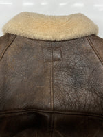 ショット SCHOTT B-6 SHEEPSKIN JACKET シープスキン ジャケット フライト ボア ジップアップ アウター 茶 サイズ 38 ジャケット 無地 ブラウン 104MT-1714