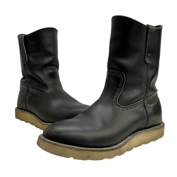 【曜日割引対象外】 レッドウィング RED WING 90's 97年製 茶芯 7E 箱付き 8169 メンズ靴 ブーツ ペコスタイプ ブラック 25.5cmサイズ 201-shoes1556 VB