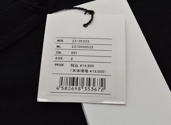 サカイ Sacai 23AW レイヤード バックロゴプリント クルーネック長袖Tシャツ 黒 23-0525S 2 ブラック 103MT-2185