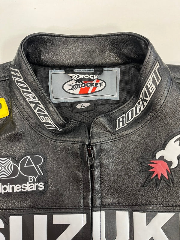 ロケット ROCKET Suzuki スズキ ヨシムラ レザージャケット バイカージャケット レーシングジャケット ジャケット マルチカラー Lサイズ 101MT-5219