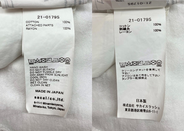 サカイ sacai Hank Willis Thomas Archive Mix T-Shirt アーカイブ ミックス Tシャツ パッチワーク 半袖 白 21-0179S サイズ 4 Tシャツ 総柄 ホワイト 104MT-1965