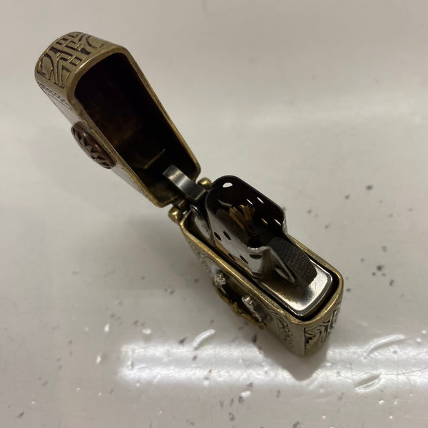 【曜日割引対象外】 【中古】グッドバイブレーション good vibrations 真鍮 シルバー925 ホースシュー オイルライター ZIPPO メンズジュエリー・アクセサリー その他 ゴールド 201goods-749 VB