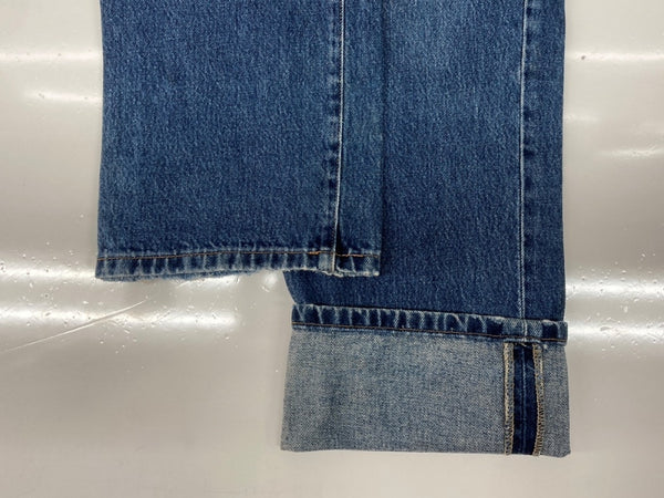 ダブルアールエル RRL DENIM PANTS デニム パンツ ボタンフライ ジーパン ジーンズ USA製 Ralph Lauren インディゴ 青 ロゴ R001 デニム ブルー 36×30 104MB-354