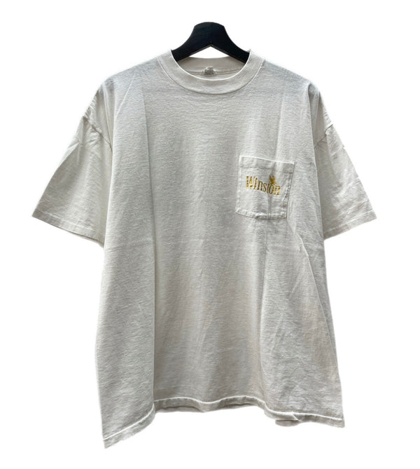 ヴィンテージ vintage 90s 90年代 Winston イーグル ポケットT ポケT バックプリント 企業T - Tシャツ プリント ホワイト 104MT-1542