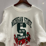 【曜日割引対象外】 チャンピオン Champion 80's リバースウィーブ MICHIGAN STATE 1987 BIG TEN CHAMPIONS 1988 Rose Bowl Champions スウェット ホワイト Mサイズ 201MT-4779 VB