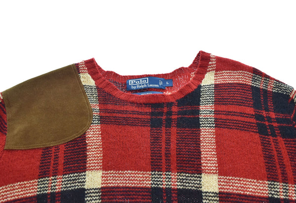 ラルフローレン RalphLauren エルボーパッチニット ショルダーパッチ MNBLSWEM3P00032 セーター マルチカラー Lサイズ 103MT-2542