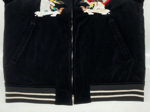 ダブレット doublet 16AW CHAOS EMBROIDERY SOUVENIR JACKET スーベニア ジャケット スカジャン ベロア アウター 黒 16AW02BL26 ジャケット 刺繍 ブラック Mサイズ 104MT-1067