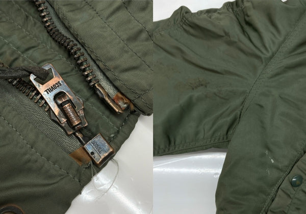 アルファインダストリーズ ALPHA INDUSTRIES N-2B FLIGHT JACKET フライト ジャケット ジップアップ ファー 短丈 軍物 ARMY ミリタリー アウター 緑 ジャケット 無地 グリーン Sサイズ 104MT-1915