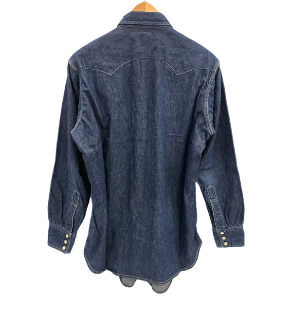 リーバイス Levi's Vintage Clothing LVC 90's 90年代 ショートホーン復刻 デニムウエスタンシャツ BIGE インディゴ made in USA アメリカ製  ヴィンテージ 長袖シャツ ブルー Mサイズ 101MT-4140