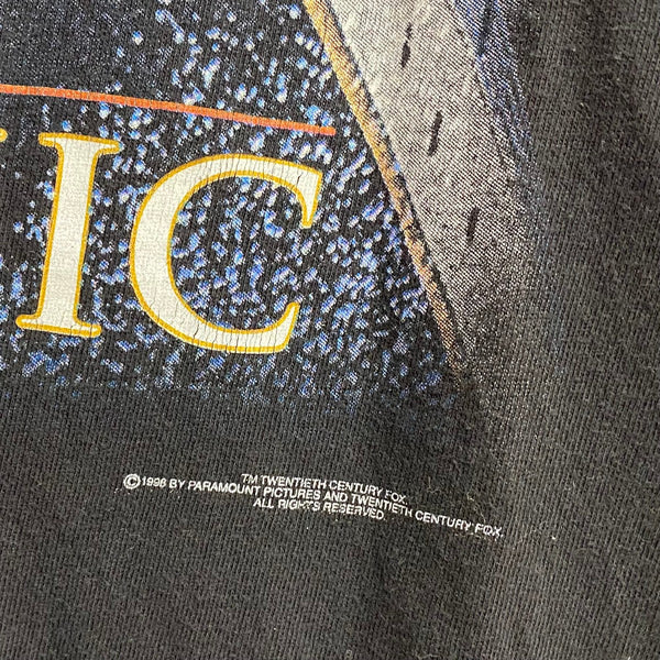 【曜日割引対象外】 ヴィンテージ vintage 90's タイタニック Titanic Movie tee DANISH USA製 Tシャツ ブラック Lサイズ 201MT-3585 VB