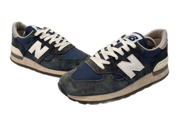 ニューバランス new balance 22年製 M990 NV1 Vibram ソール ランニング USA製 ローカット シューズ 紺 M990NV1  メンズ靴 スニーカー ネイビー 27cm 104S-956