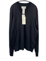 メゾン マルジェラ Maison Margiela Vネック ウール セーター S50HA0644 XL セーター ブラック LLサイズ 601MT-18