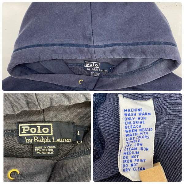 【曜日割引対象外】 ラルフローレン POLO RALPH LAUREN 90's 00's ポロベア パーカ ネイビー Lサイズ 201MT-4528 VB