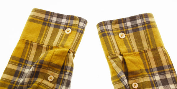 メゾン・マルジェラ Maison Margiela   Check Button Down Shirt チェック柄 ボタンアップシャツ S50DL0332 S48505 40 長袖シャツ イエロー 103MT-3246
