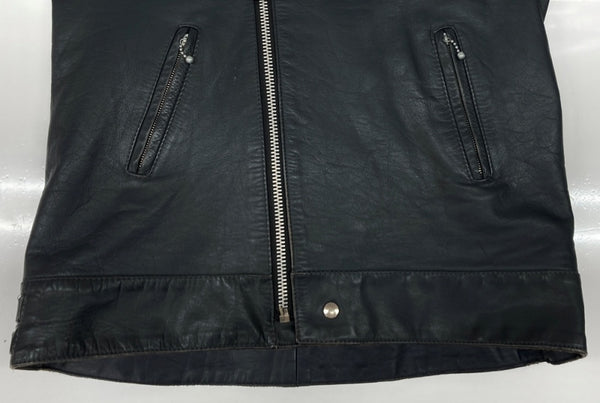 ルイスレザー Lewis Leathers MONZA モンザ DOUBLE RIDERS JACKET ダブル ライダース ジャケット ジップアップ バイカー アウター 紺 ジャケット ロゴ ネイビー 104MT-2225