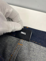 リベンジ REVENGE デニムパンツ インディゴ 刺繍ロゴ y2k 青 デニム ブルー Sサイズ 101MB-758