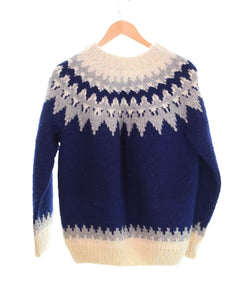 カナディアンセーター CANADIAN SWEATER カウチン セーター フルジップ ウール100% ノルディック 柄 セーター ネイビー 103MT-2229