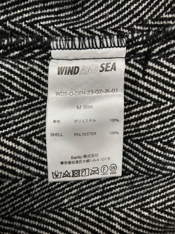 ウィンダンシー WIND AND SEA SDCL NEL TWEED SHIRT JACKET ネル ツイード シャツ ジャケット ヘリンボーン ロゴ 灰色 WDS-O-GEN-23-Q2-JK-01 長袖シャツ 総柄 グレー Mサイズ 104MT-881