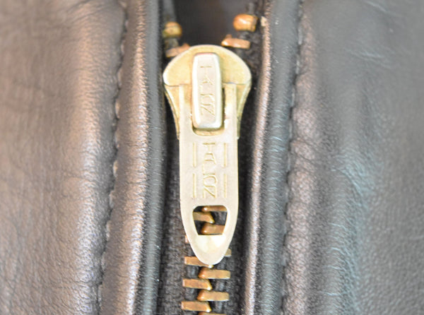 バンソン VANSON USA製 TALONジップ レザー ベスト 黒 38 ベスト ブラック 103MT-2311