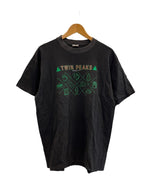 US US古着 90s ©1990 TWIN PEAKS USA製 ビンテージ 90年代 ツインピークス ブラックフェード 袖シングル XL Tシャツ ブラック 101MT-4932