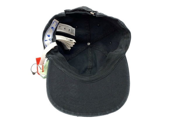 オフホワイト OFF-WHITE BOOKISH OW BASEBALL CAP ベースボール キャップ ウォッシュ ダメージ 加工  ハット 黒 OMLB022R21FAB0061001 帽子 メンズ帽子 キャップ ロゴ ブラック 104H-53