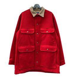 ペンドルトン PENDLETON OutdoorsMan 70s 70年代 USA製 ハンティングジャケット コート アウター 赤 ジャケット 無地 レッド Lサイズ 104MT-1934