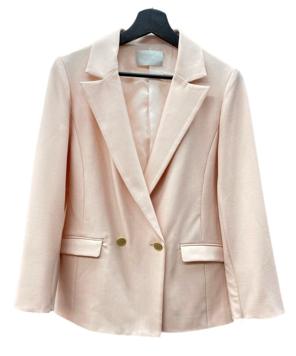セルフォード CELFORD 袖スリット リネンライクジャケット ダブル テーラード ゴールドボタン フォーマル オフィスカジュアル PINK CWFJ231051 ジャケット 無地 ピンク SIZE36 104LT-129