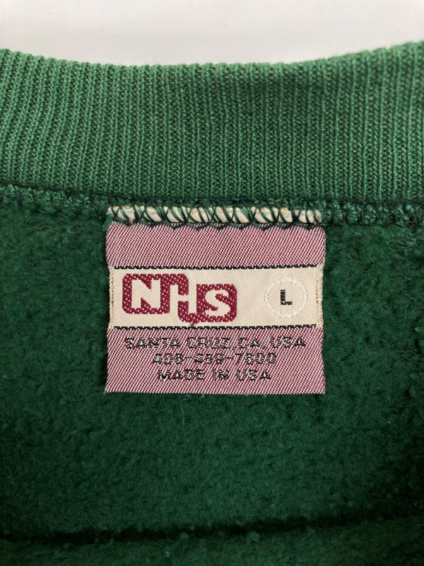 サンタクルーズ SANTA CRUZ 90s CREWNECK SWEATSHIRT クルーネック スウェット NHSタグ USA製 トレーナー プリント 緑 スウェット ロゴ グリーン Lサイズ 104MT-1701