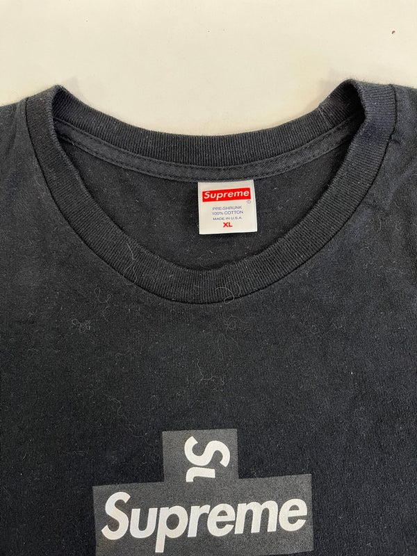 シュプリーム SUPREME Cross Box Logo Tee BLK クロスボックスロゴ Tシャツ 黒 XL Tシャツ ブラック 101MT-5253