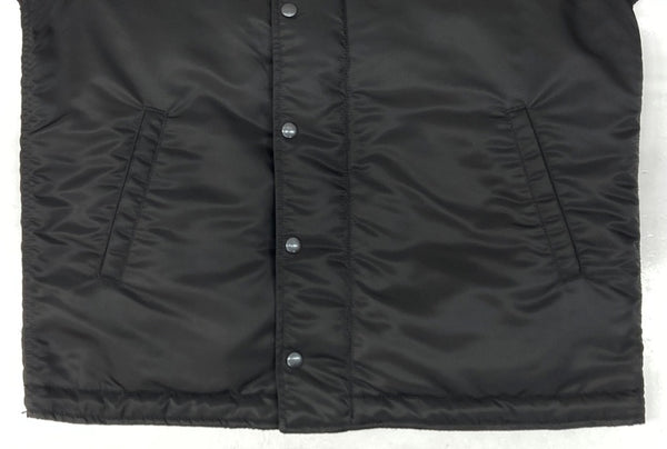 ヒューストン HOUSTON NYLON N-1 DECK JACKET ナイロン デッキ ジャケット 襟ボア ジップアップ アウター 黒 51459 ジャケット プリント ブラック Lサイズ 104MT-1433